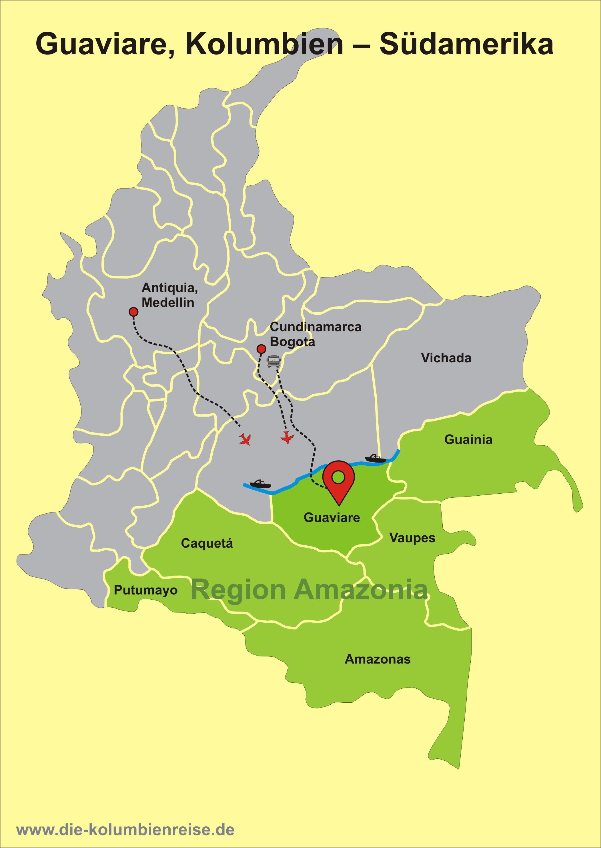 Guaviare Kolumbien Landschaft